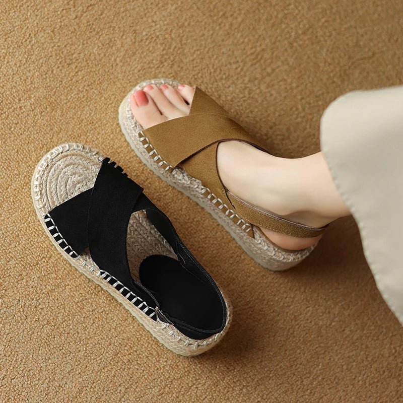 Espadrilles Femme Cuir Élégantes "La Passionnée"