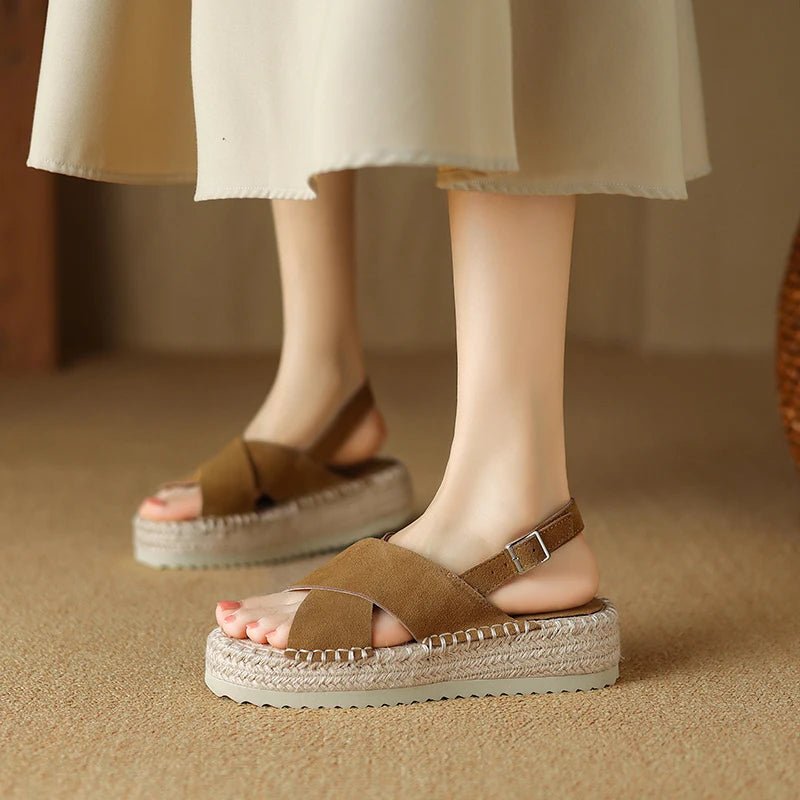 Espadrilles Femme Cuir Élégantes "La Passionnée"