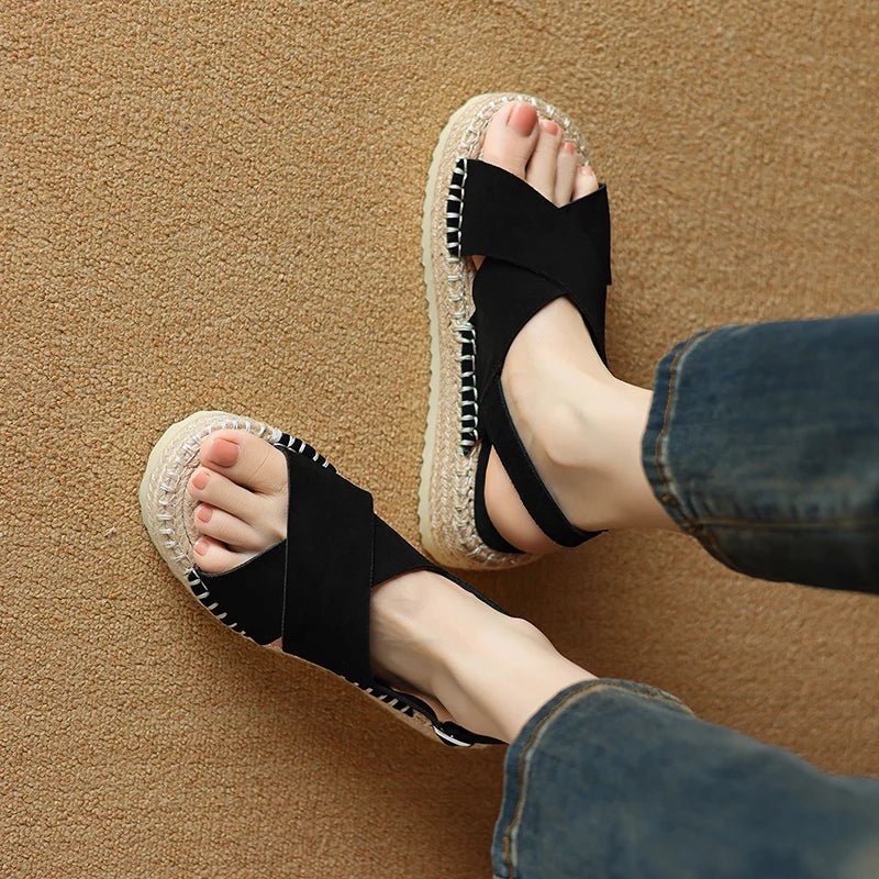 Espadrilles Femme Cuir Élégantes "La Passionnée"