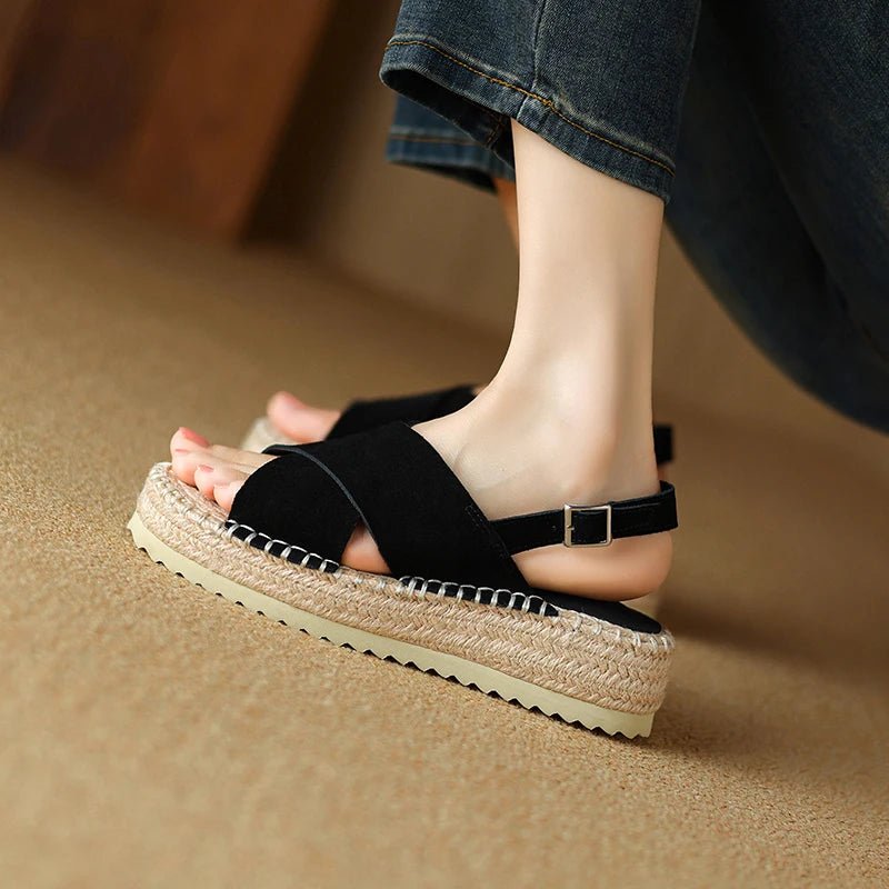 Espadrilles Femme Cuir Élégantes "La Passionnée"