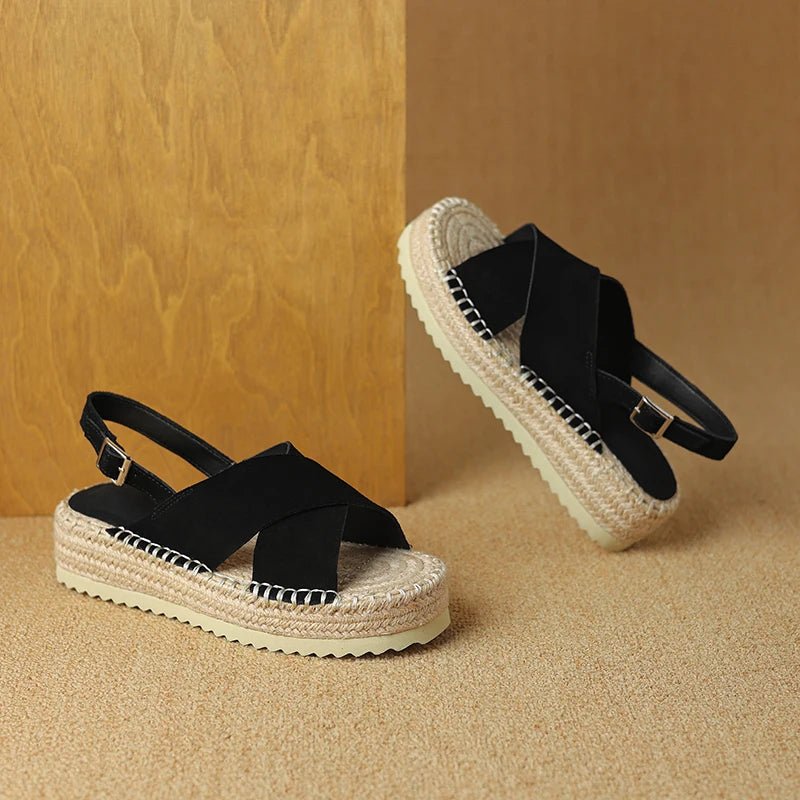 Espadrilles Femme Cuir Élégantes "La Passionnée"