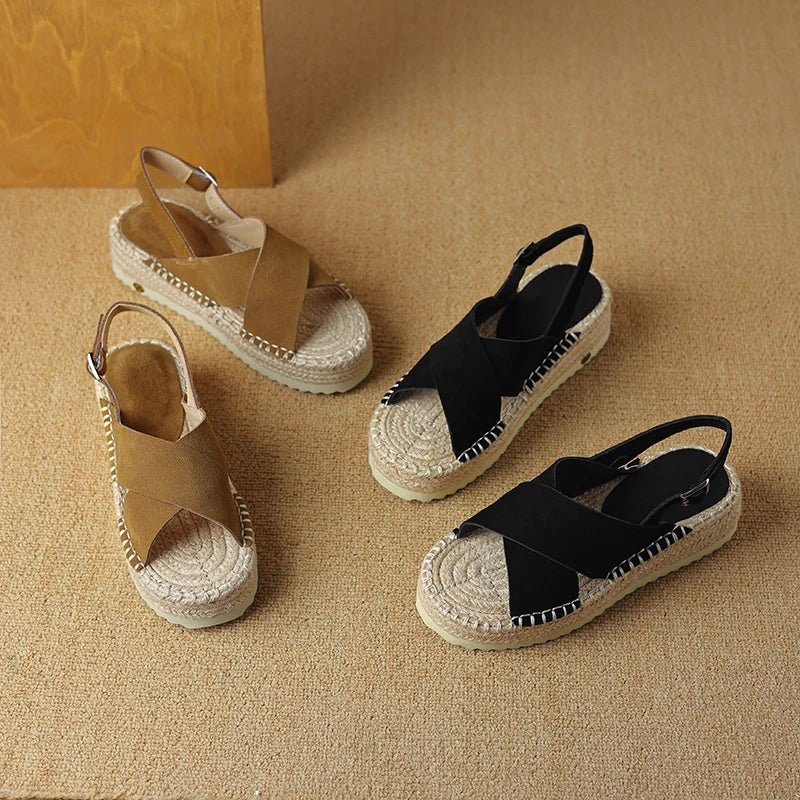 Espadrilles Femme Cuir Élégantes "La Passionnée"