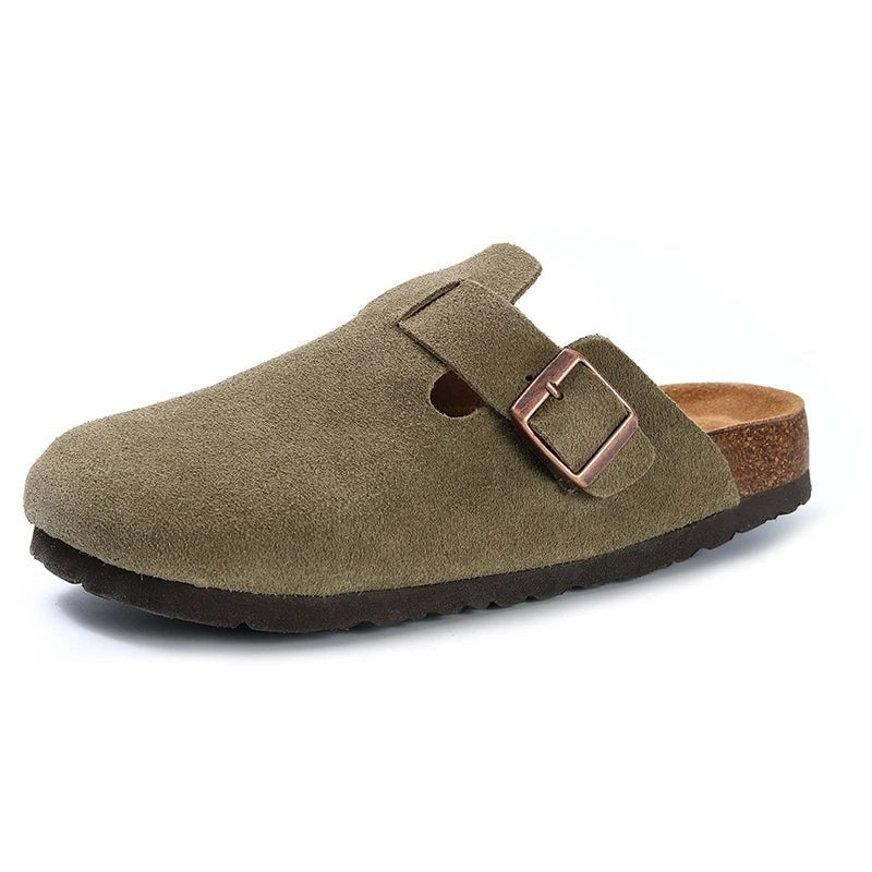 Mules En Cuir Respirant à Enfiler Pour Femme - Semelle à Bascule Antidérapante Et Confortable