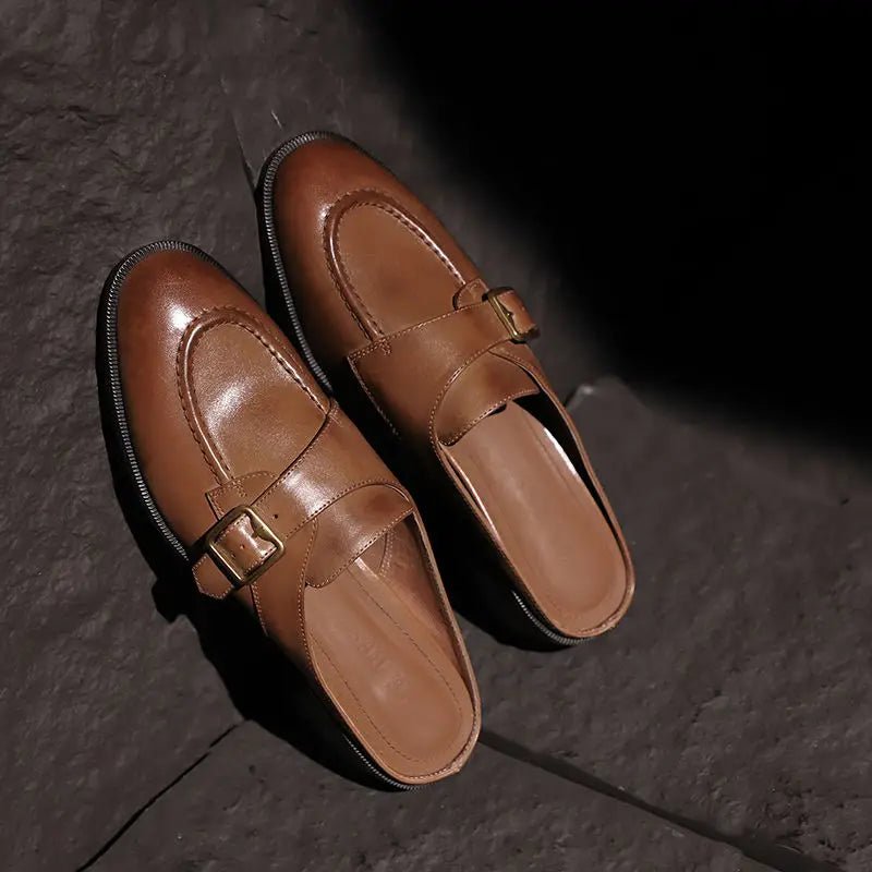 Mule en Cuir pour Femme Élégance Rétro "La Renaissance"