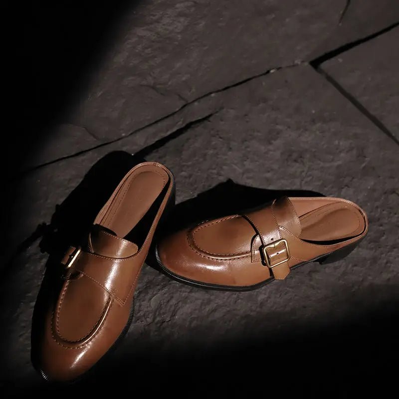 Mule en Cuir pour Femme Élégance Rétro "La Renaissance"