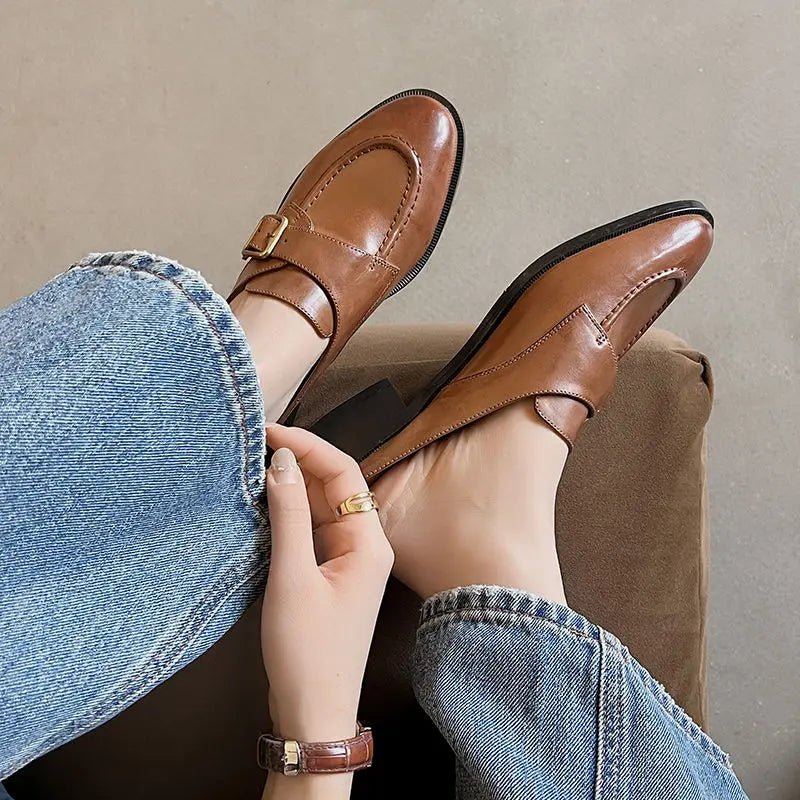 Mule en Cuir pour Femme Élégance Rétro "La Renaissance"