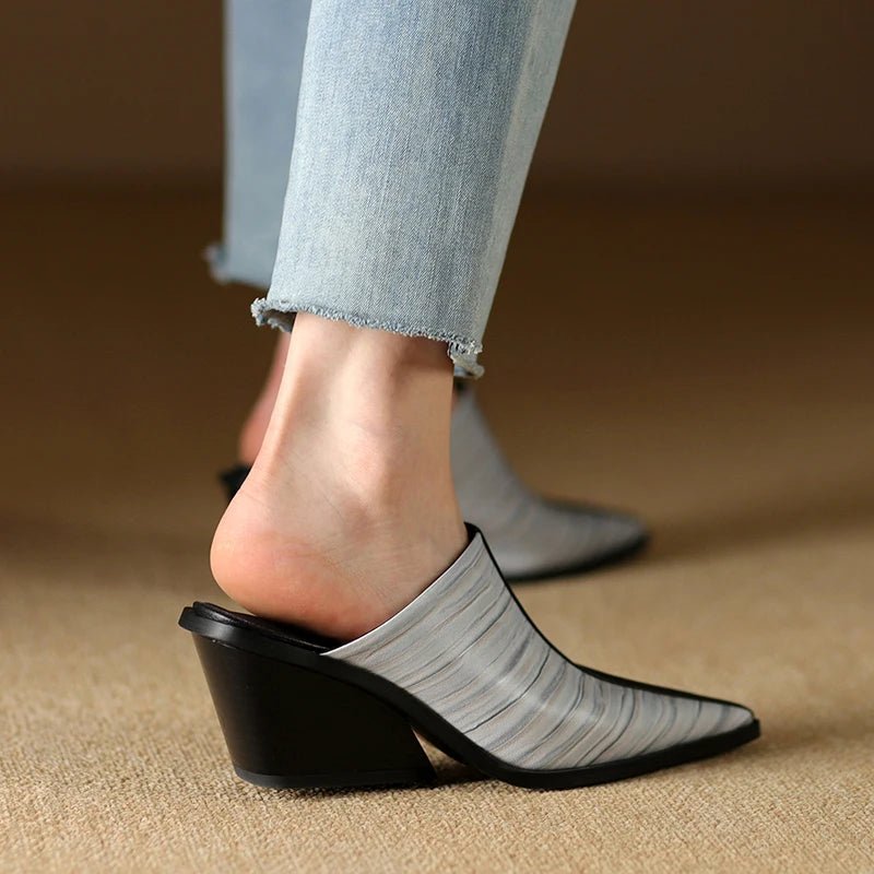 Mule en Cuir pour Femme Élégante "La Désirable"