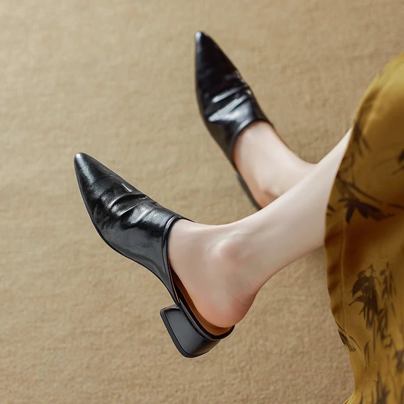 Mule en Cuir pour Femme Élégante "La Félicité"