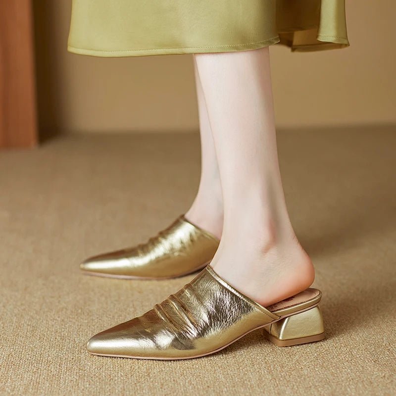 Mule en Cuir pour Femme Élégante "La Félicité"