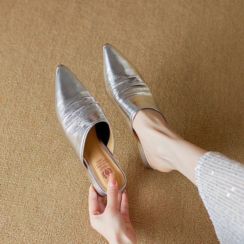 Mule en Cuir pour Femme Élégante "La Félicité"