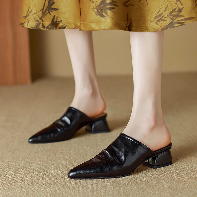Mule en Cuir pour Femme Élégante "La Félicité"