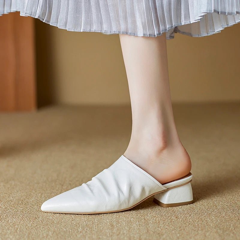 Mule en Cuir pour Femme Élégante "La Félicité"