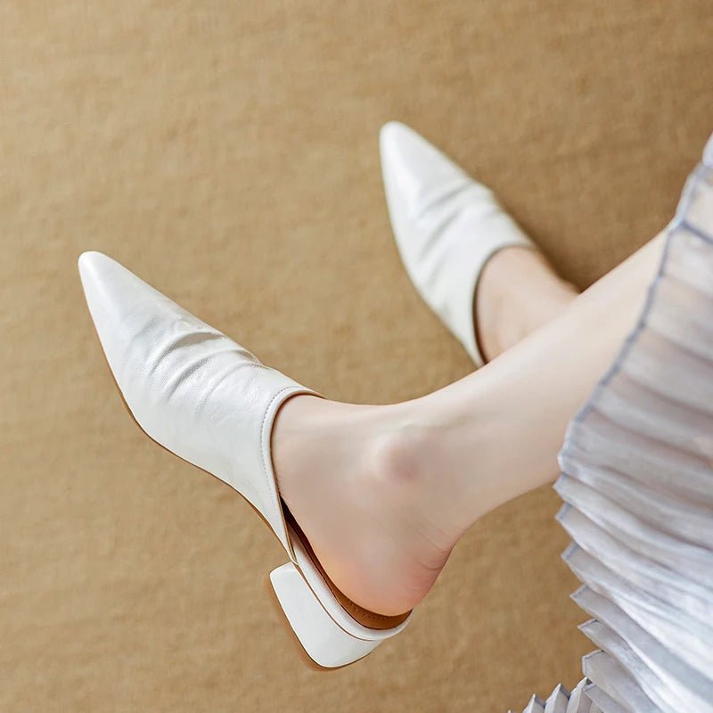 Mule en Cuir pour Femme Élégante "La Félicité"