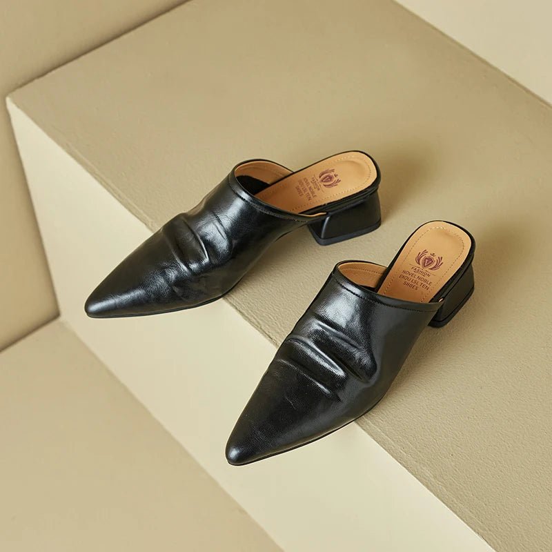 Mule en Cuir pour Femme Élégante "La Félicité"