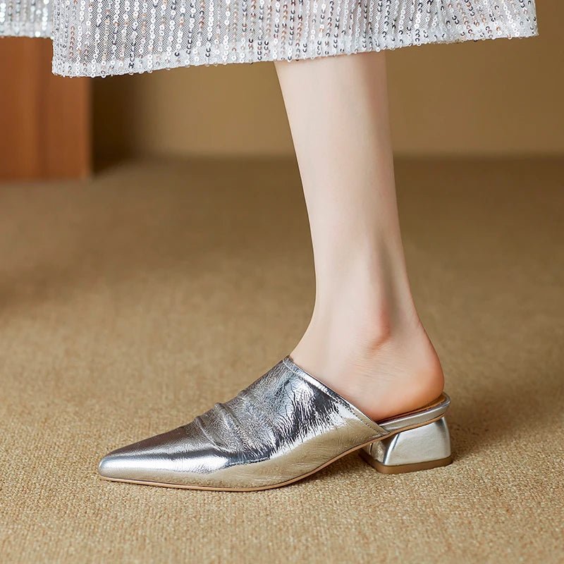 Mule en Cuir pour Femme Élégante "La Félicité"