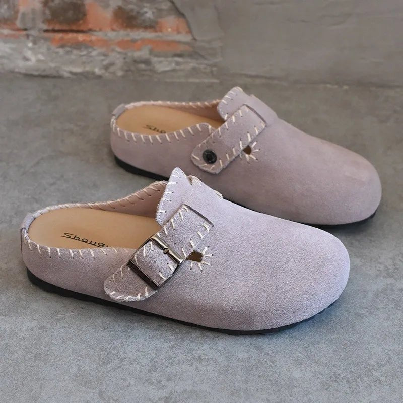 Mule en Cuir pour Femme Élégante "La Pétale"