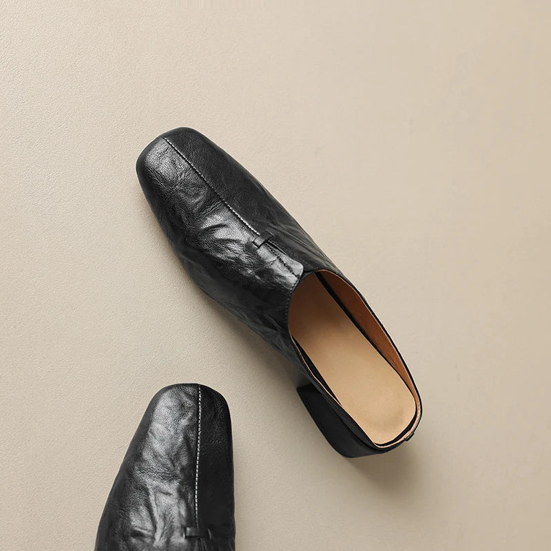 Mule en Cuir pour Femme Élégante "La Resplendissante"