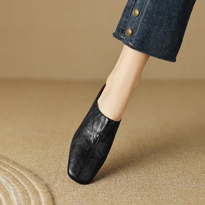 Mule en Cuir pour Femme Élégante "La Resplendissante"