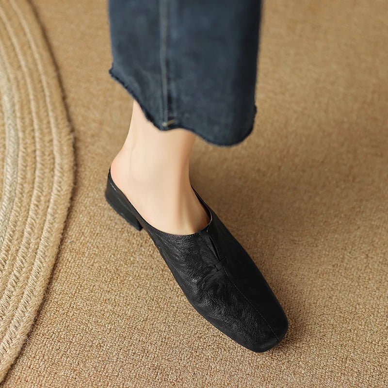 Mule en Cuir pour Femme Élégante "La Resplendissante"