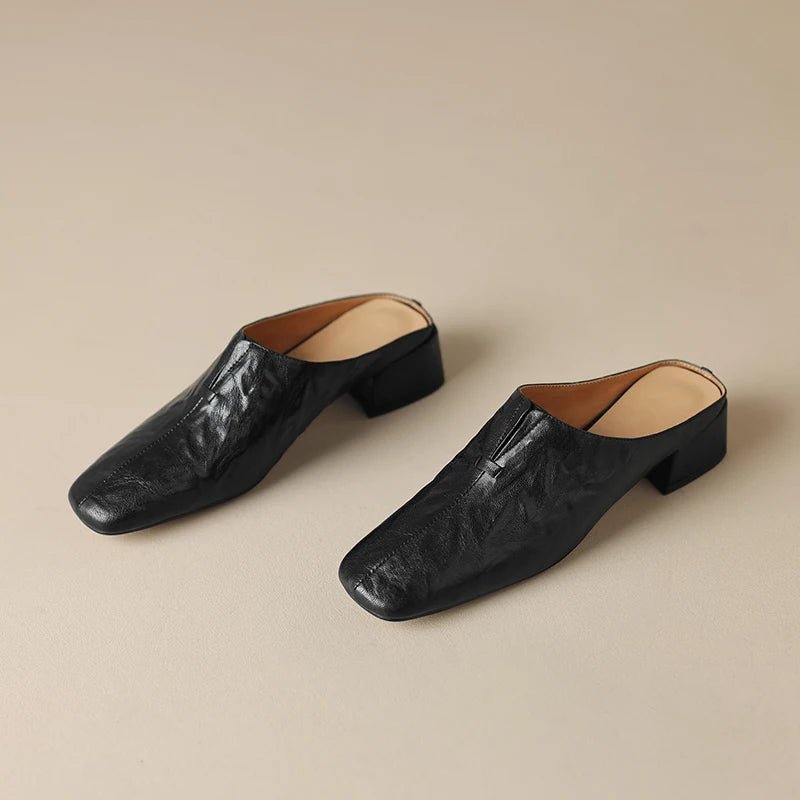 Mule en Cuir pour Femme Élégante "La Resplendissante"