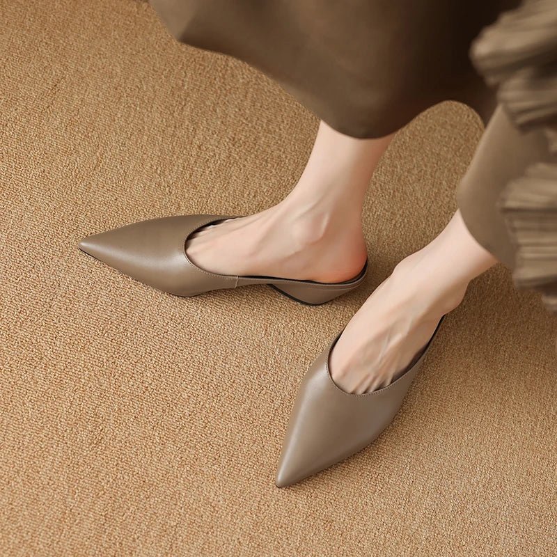 Mule en Cuir pour Femme Élégante "La Stellar"