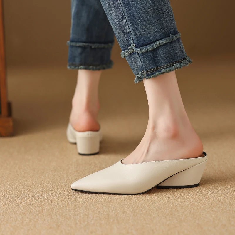 Mule en Cuir pour Femme Élégante "La Stellar"