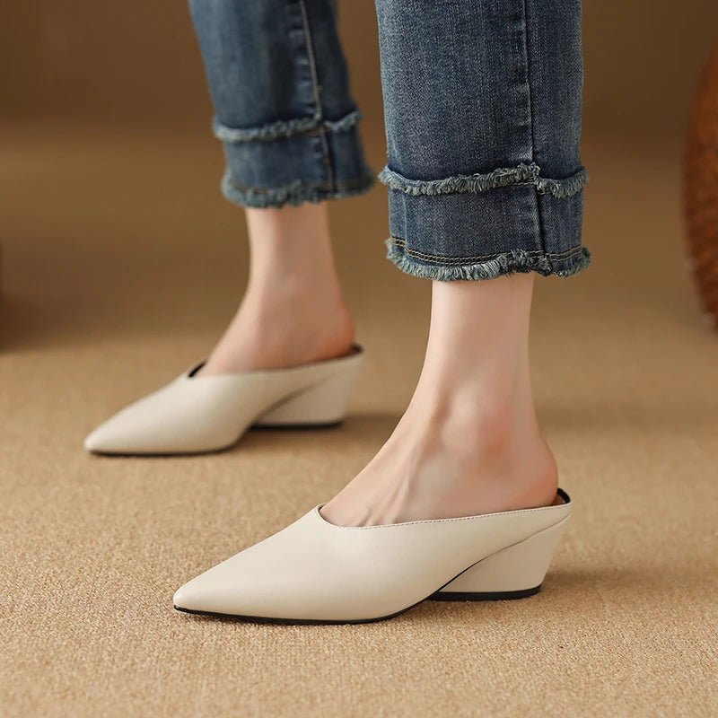 Mule en Cuir pour Femme Élégante "La Stellar"