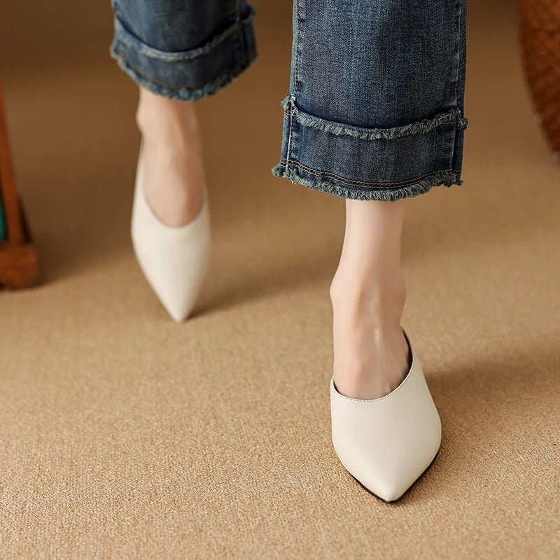 Mule en Cuir pour Femme Élégante "La Stellar"