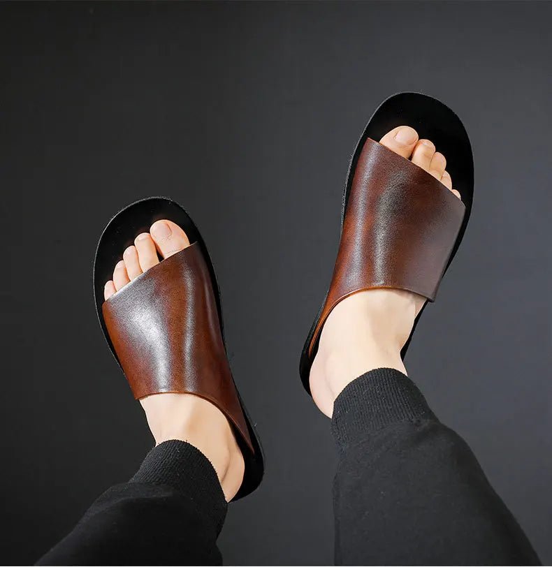 Mules Cuir Homme Confort "Le Noble"