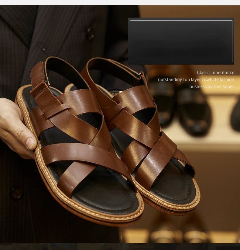 Mules Cuir Homme confortables "Le Serein"