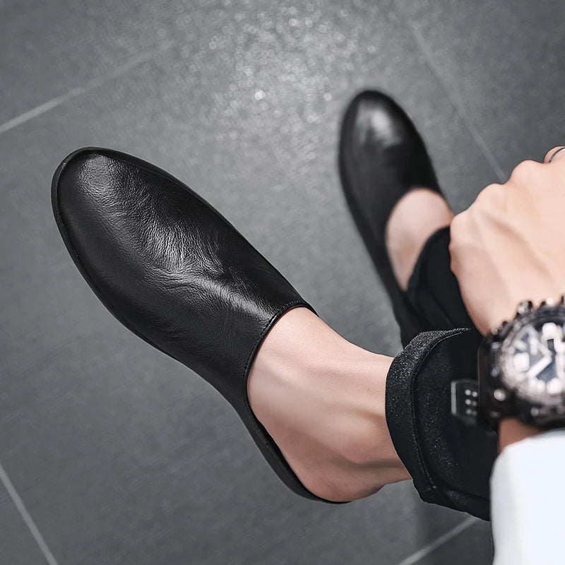 Mules cuir homme "L'Essentielle" - Restaur Cuirs