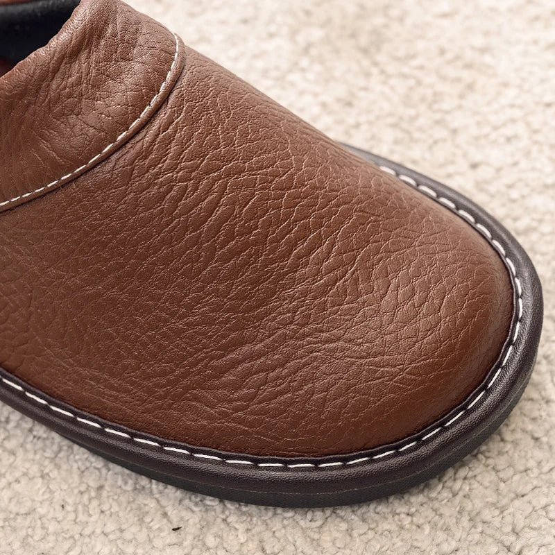 Mules en cuir pour homme "Le Cocon" - Restaur Cuirs