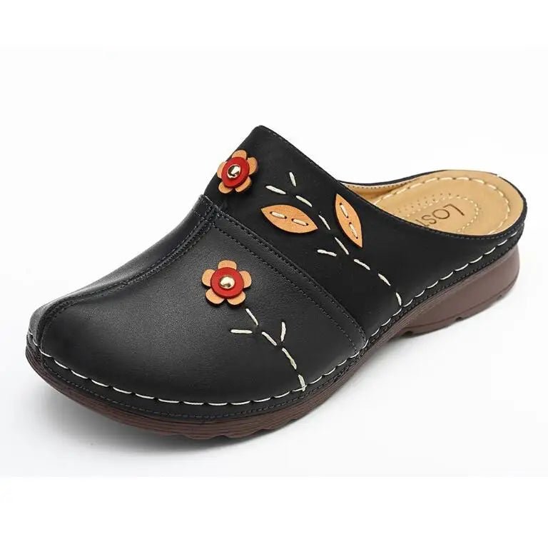 Mules pour femmes en cuir "La Bohème" - Restaur Cuirs