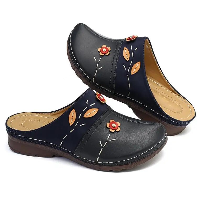 Mules pour femmes en cuir "La Bohème" - Restaur Cuirs