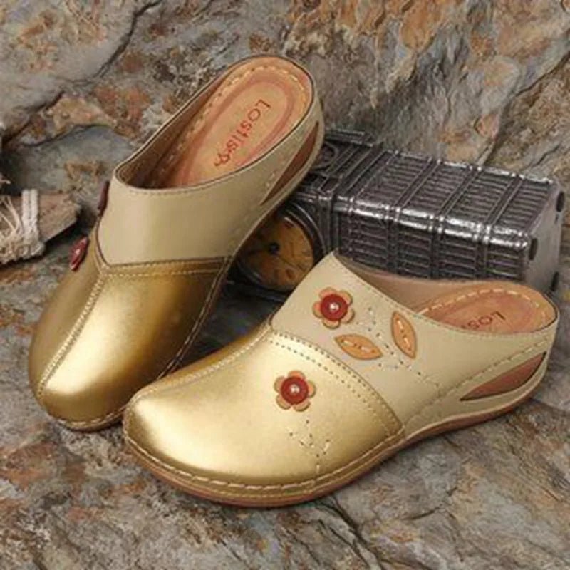 Mules pour femmes en cuir "La Bohème" - Restaur Cuirs