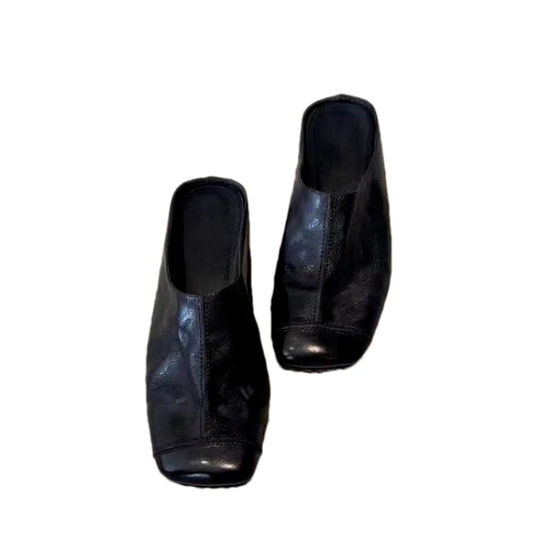 Mules pour femmes en cuir "La Délicate" - Restaur Cuirs