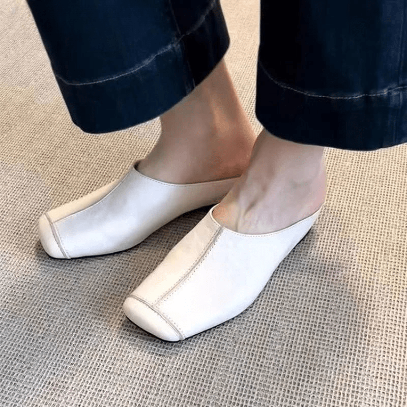 Mules pour femmes en cuir "La Délicate" - Restaur Cuirs