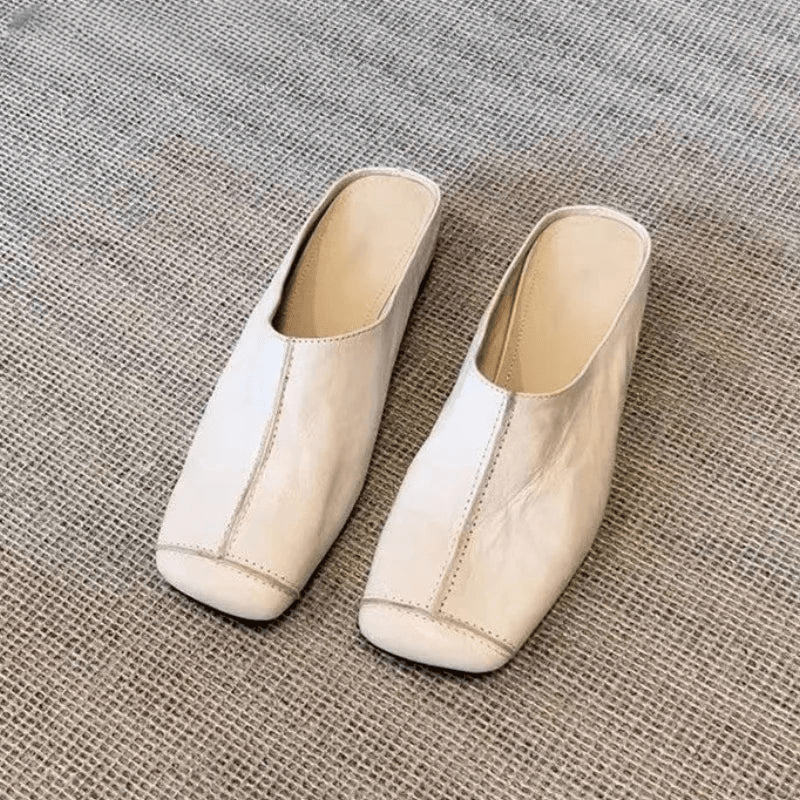 Mules pour femmes en cuir "La Délicate" - Restaur Cuirs