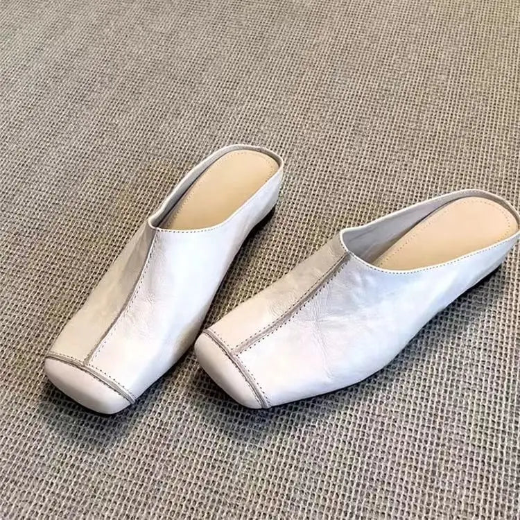 Mules pour femmes en cuir "La Délicate" - Restaur Cuirs