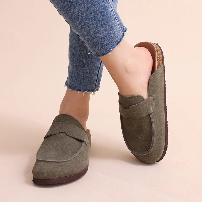 Mules pour femmes en cuir "L'Anglaise - Restaur Cuirs