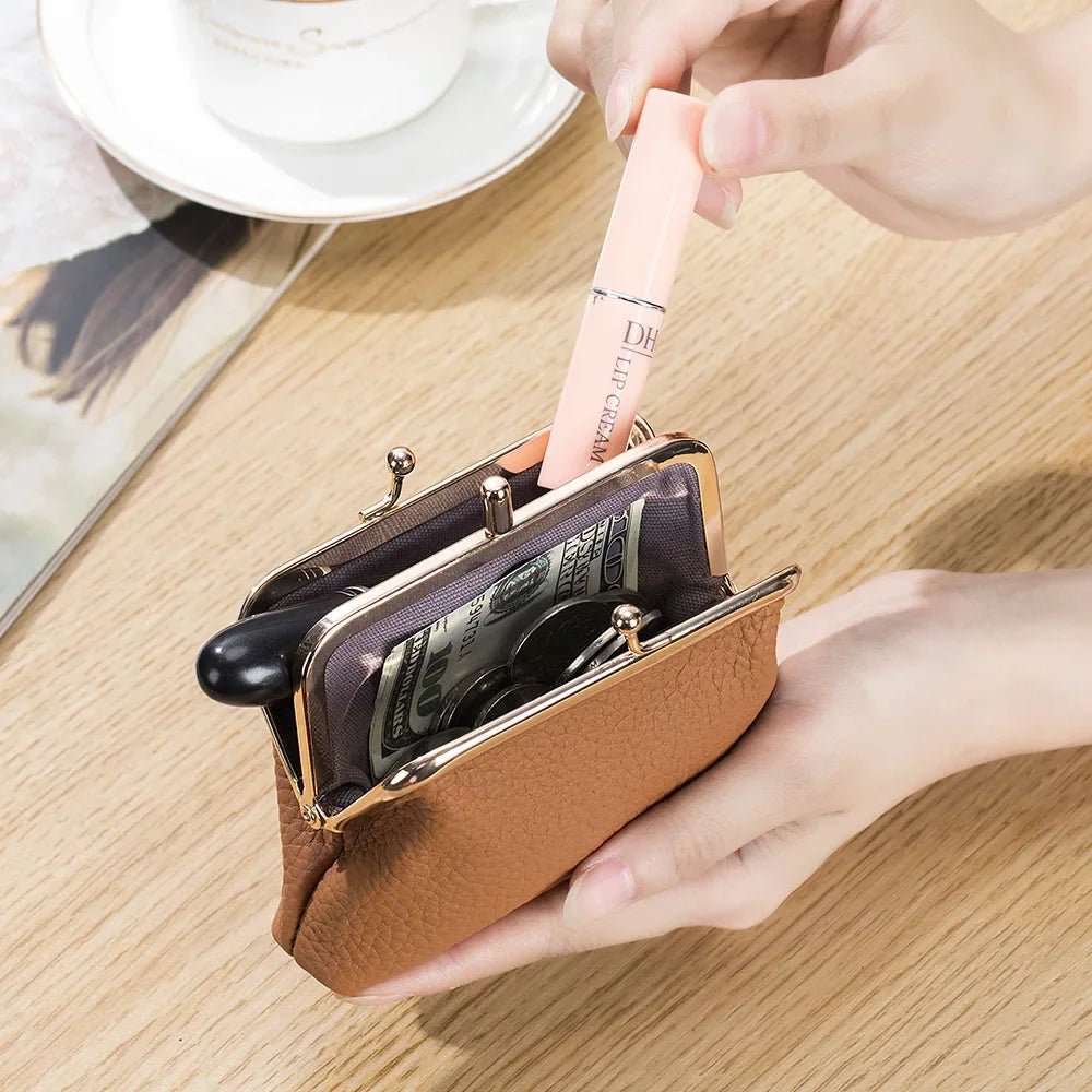 Porte - monnaie en cuir pour femme élégant "La Élita" - Restaur Cuirs