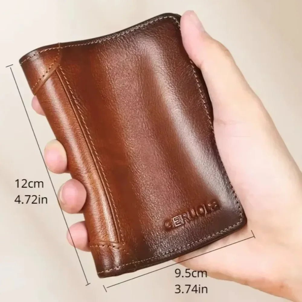 Porte - monnaie en cuir pour homme "Le Veilleur" - Restaur Cuirs