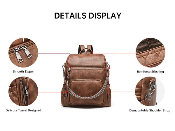 Sac à Dos Cuir Femme Élégant "La Fabuleuse"