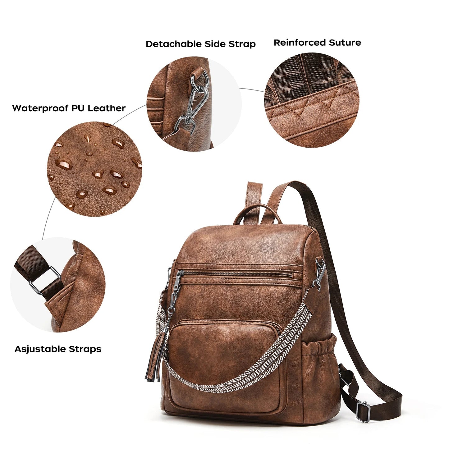 Sac à Dos Cuir Femme Élégant "La Fabuleuse"