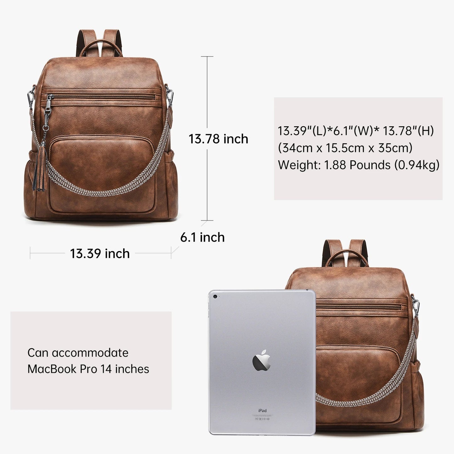 Sac à Dos Cuir Femme Élégant "La Fabuleuse"