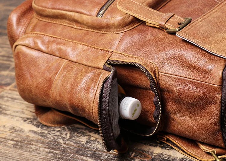 Sac à Dos Cuir Homme "Le Discret" - Restaur Cuirs