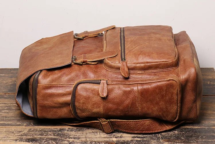 Sac à Dos Cuir Homme "Le Discret" - Restaur Cuirs