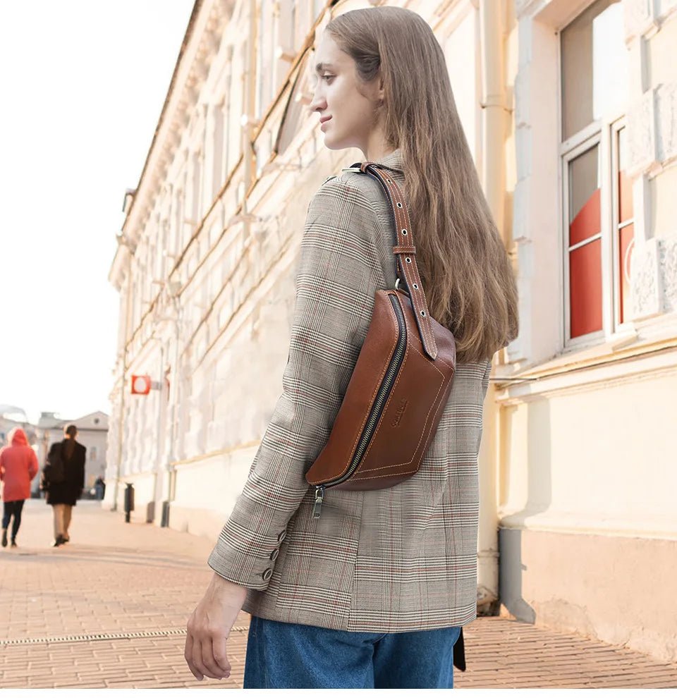 Sac Banane Cuir Femme "La Conquise" - Restaur Cuirs