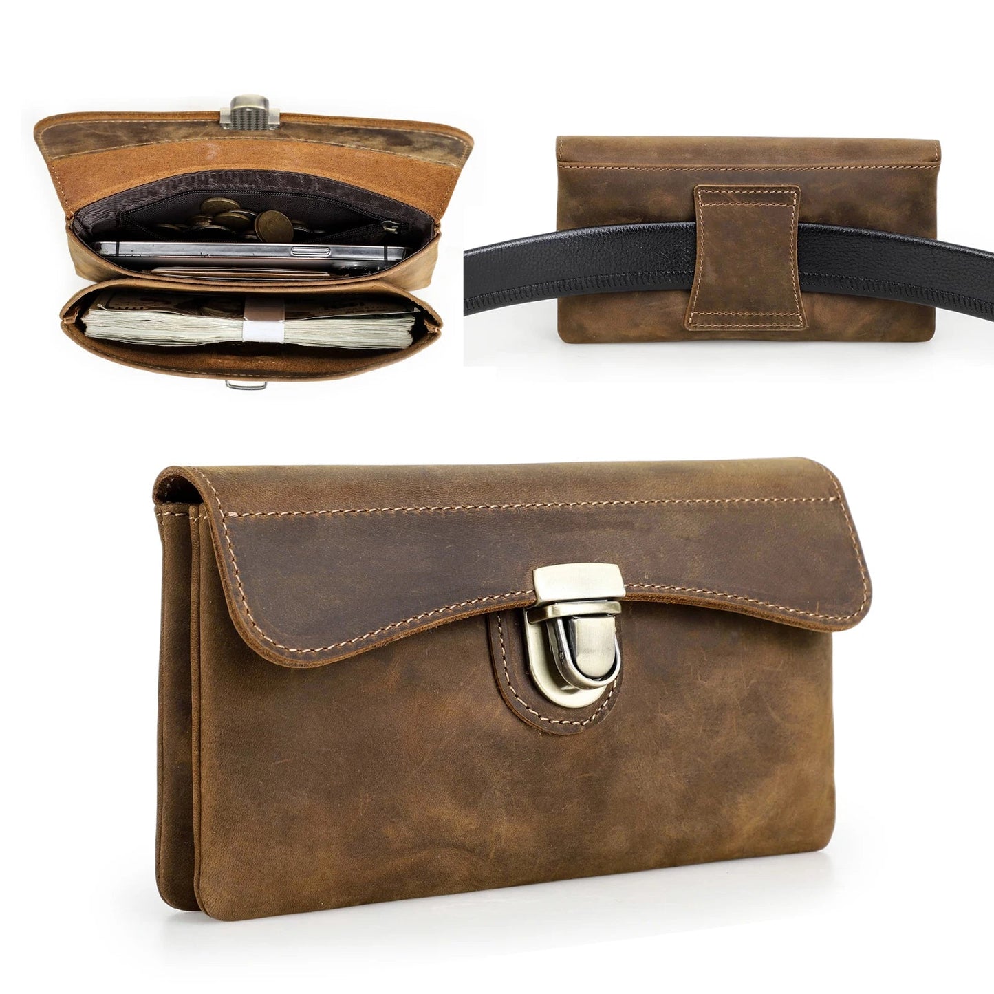 Sac Banane Homme Cuir "L'Ingénieux" - Restaur Cuirs