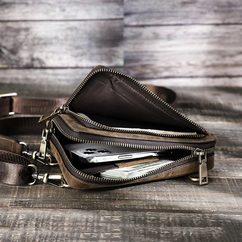 Sac Banane Homme Cuir Multifonction "Le Scout" - Restaur Cuirs